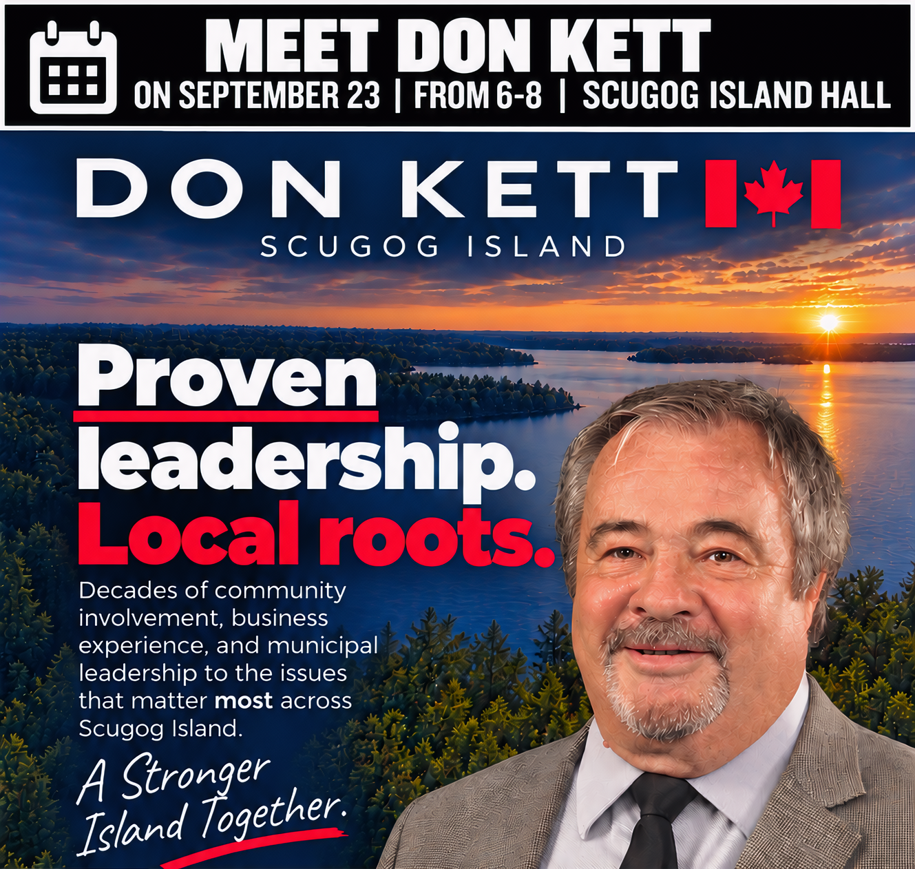 Meet Don Kett, September 23 from 6 to 8pm at Scugog Island Hall
